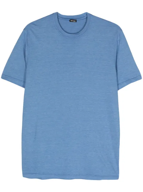 Kiton playera con efecto melange y cuello redondo