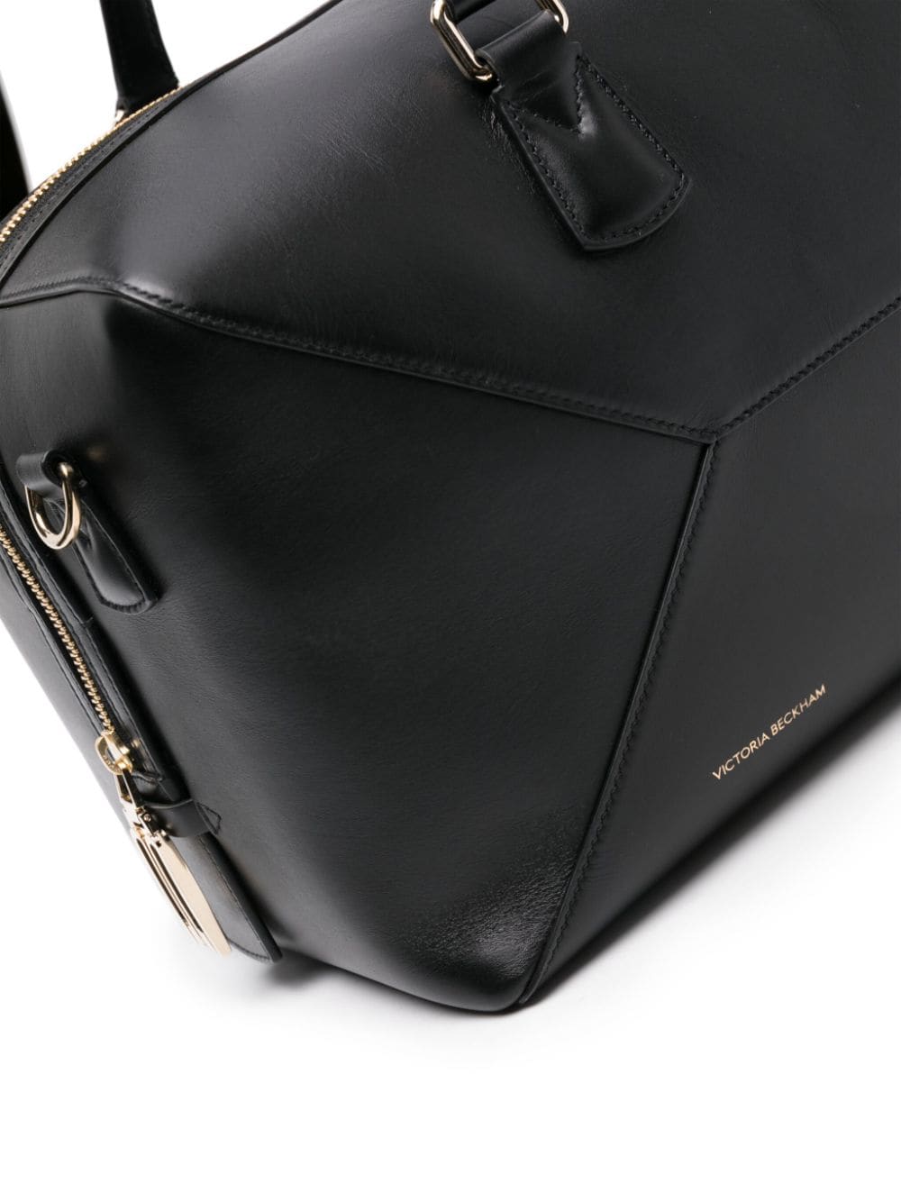 Shop Victoria Beckham Medium Leather Holdall Bag In Black