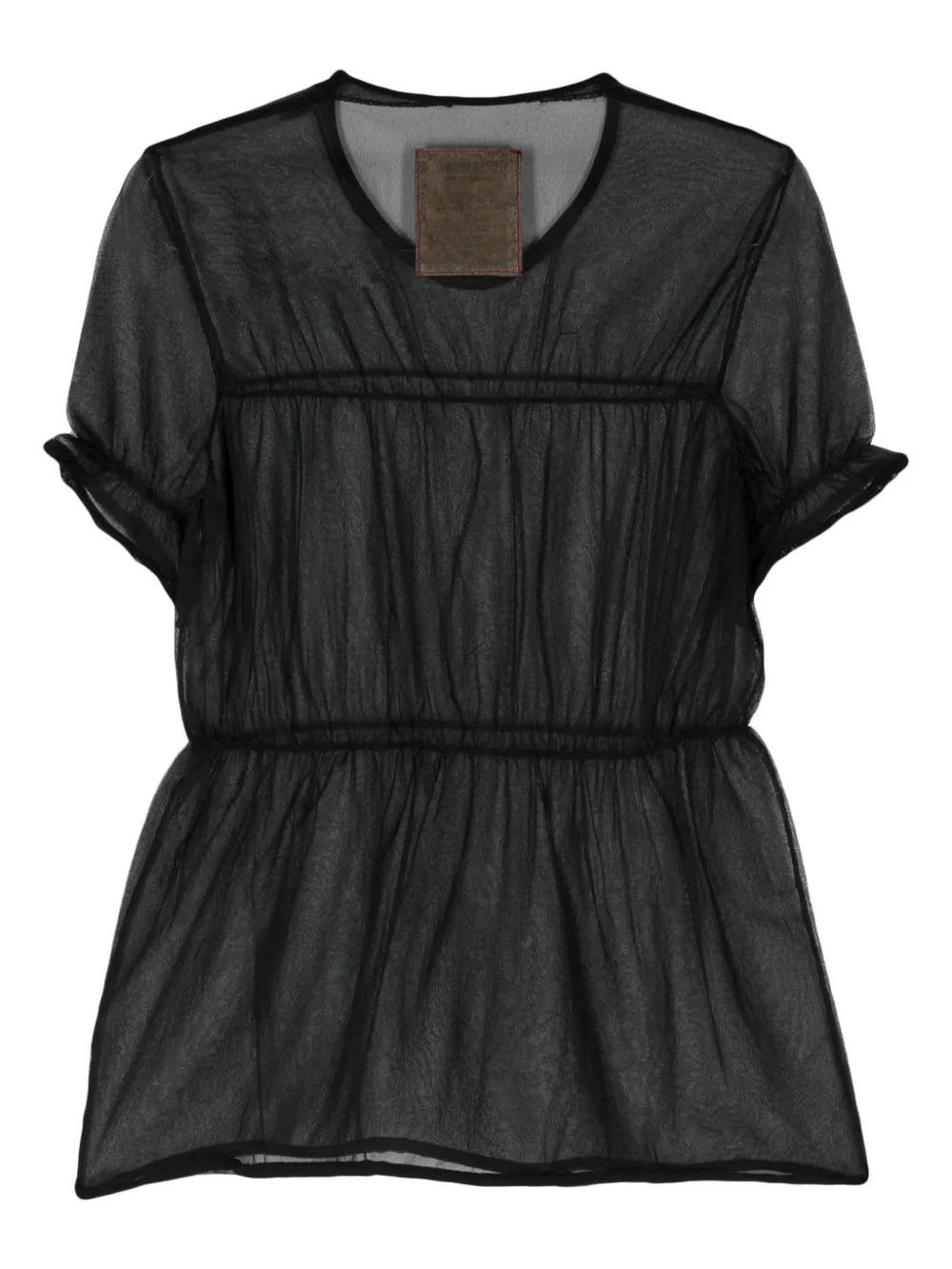 Shop Uma Wang Seam-detail Sheer Blouse In Black