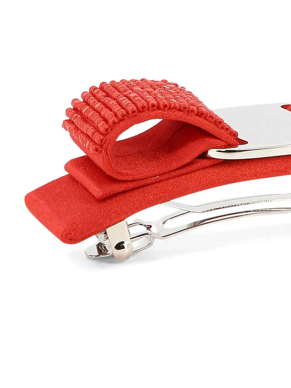 Ferragamo beaded bow hairclip Rood