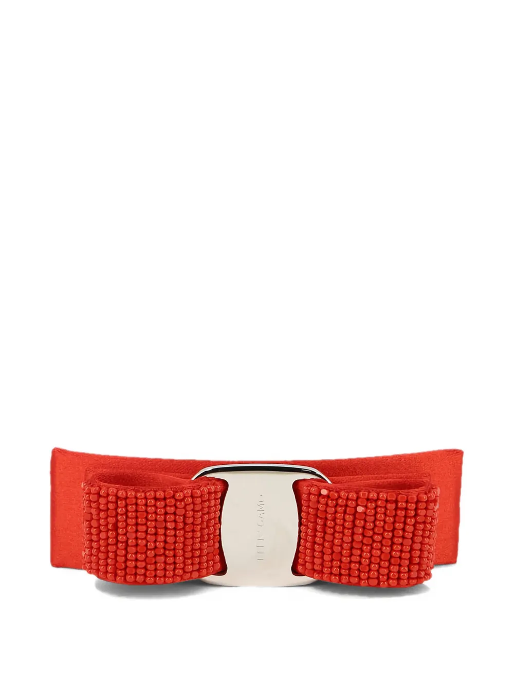 Ferragamo beaded bow hairclip Rood