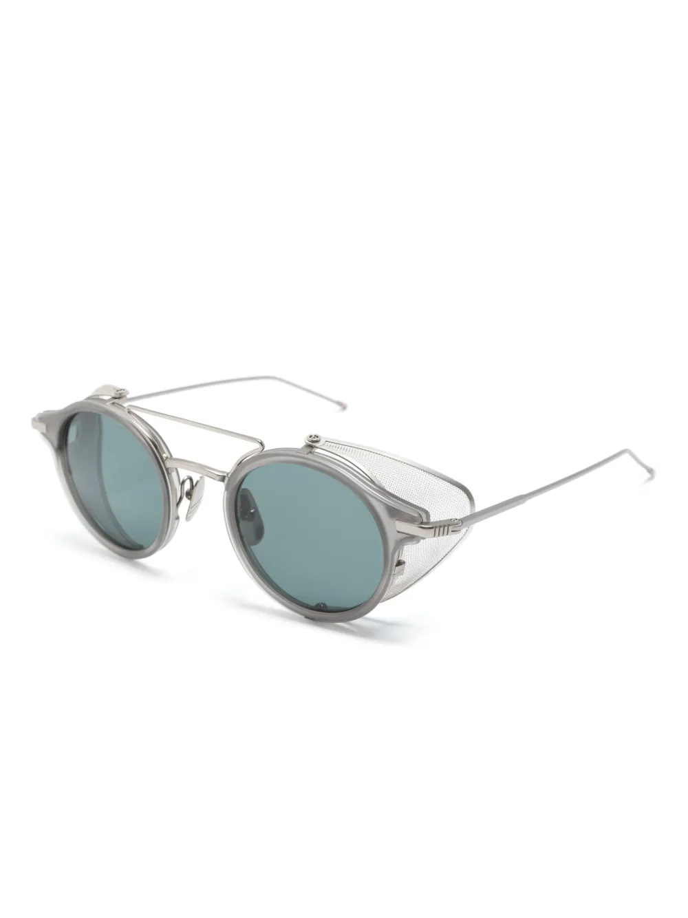 Thom Browne Eyewear Zonnebril met rond montuur Grijs