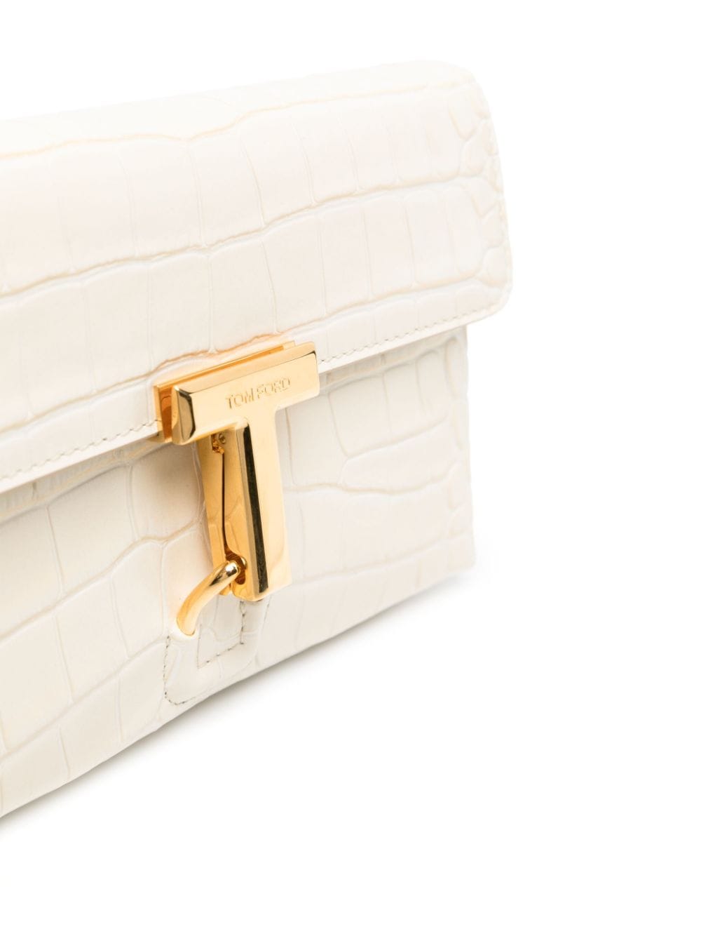 Shop Tom Ford Mini Monarch Crossbody Bag In White