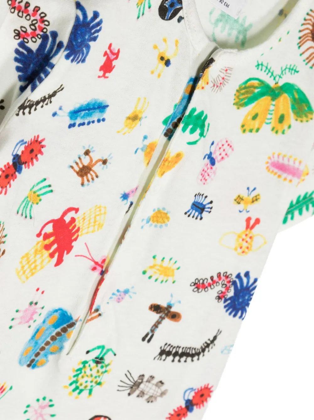 Bobo Choses Katoenen romper met print Beige