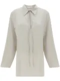 The Row Malon silk blouse - Neutrals