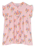 Bobo Choses Fireworks-print ruffled-trim dress - Pink