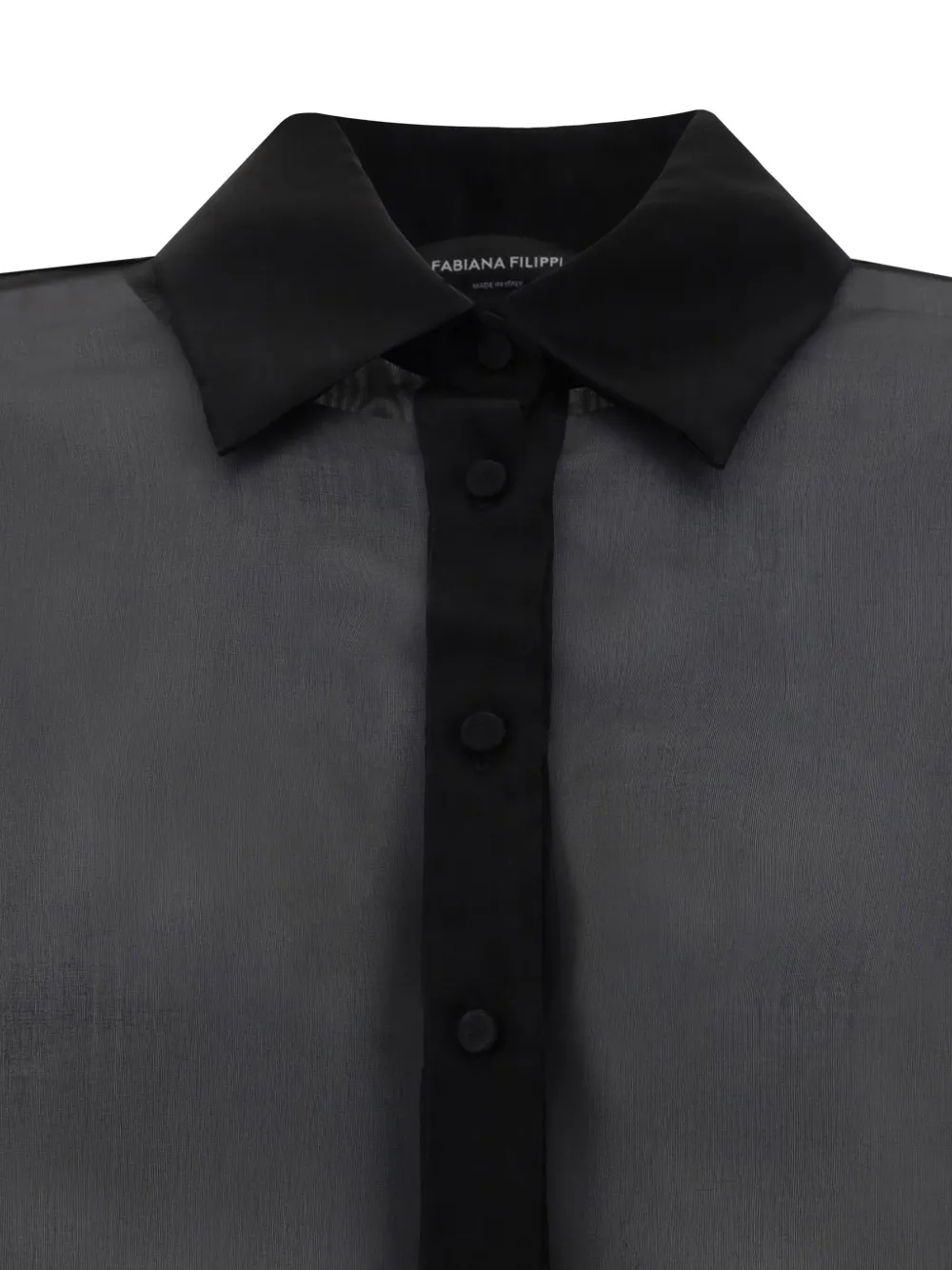 Fabiana Filippi Long-sleeved Button Shirt In Black
