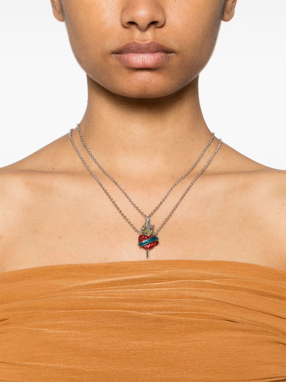Jean Paul Gaultier The Heart chain necklace - Zilver