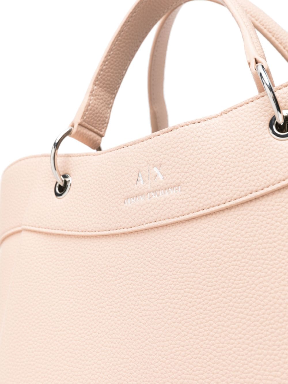 Shop Armani Exchange Logo-stamp Tote Bag In Pink