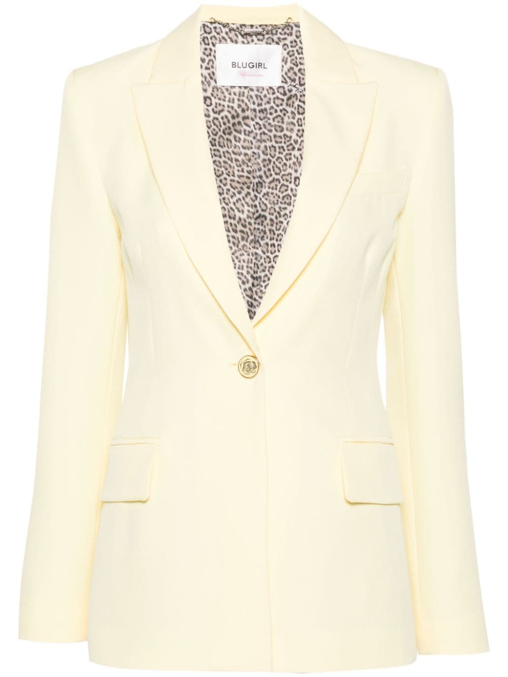 Blugirl Blazer met enkele rij knopen Geel