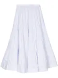 Patrizia Pepe pleated tiered midi skirt - White