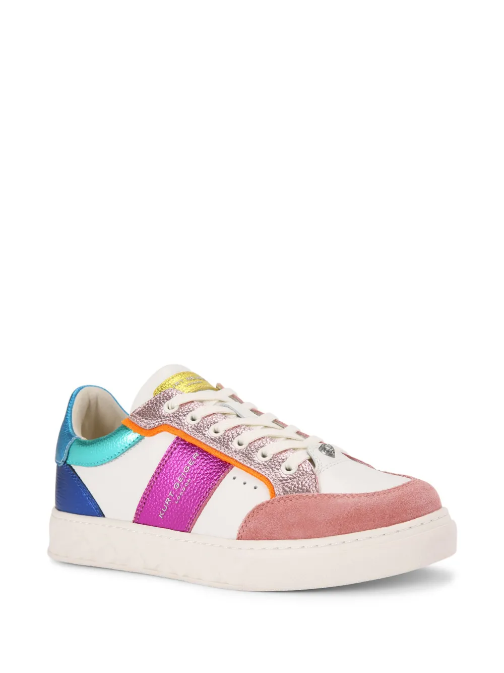 Kurt Geiger London Kensington Slim Cupsole sneakers met bewerkte zool - Wit