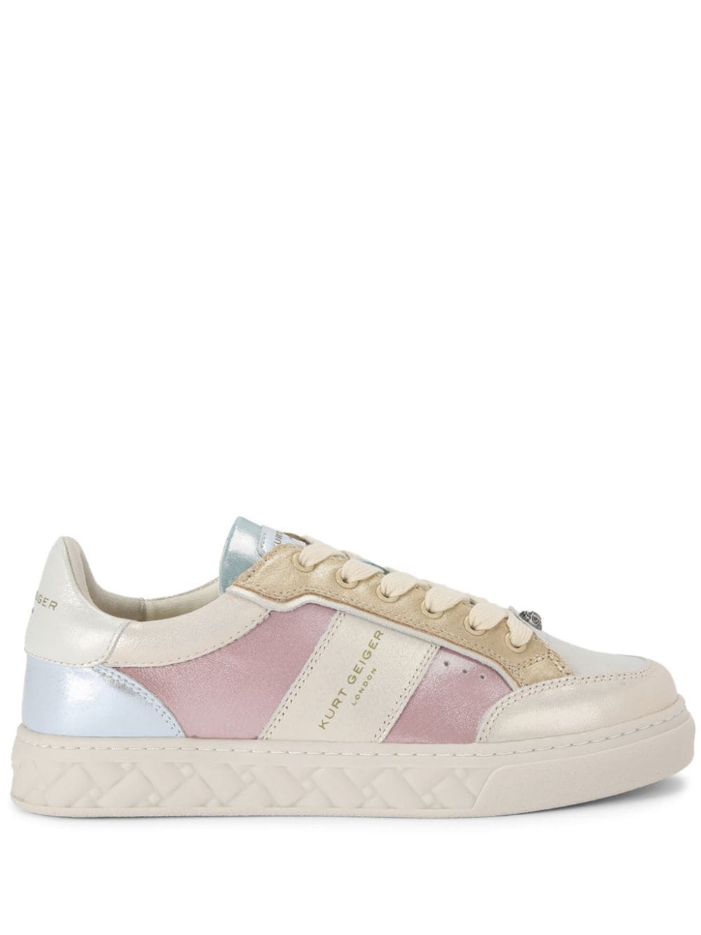 Shop Kurt Geiger Kensington Slim Cupsole Sneakers In Pink