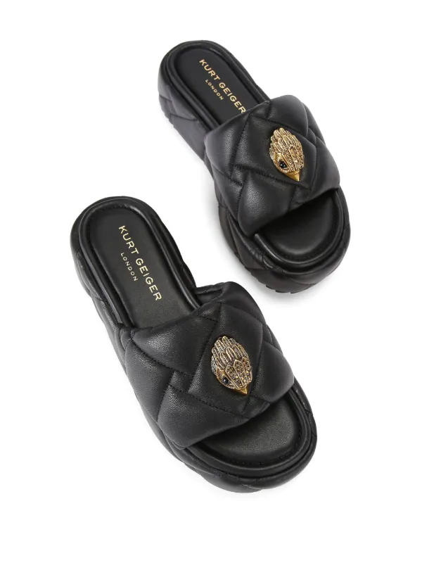 Kurt Geiger London Kensington Puff Leather Flatform Sandals