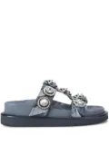 Kurt Geiger London Orson Crystal denim sandals - Blue