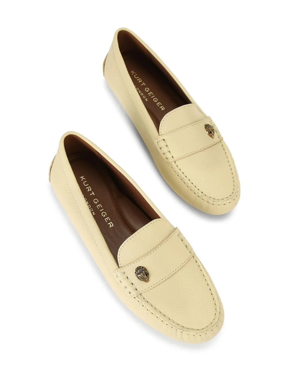 Kurt Geiger London Eagle Driver leren loafers - Beige