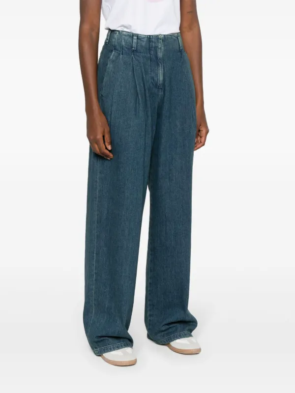 パンツ GOLDEN GOOSE Women Straight Pants GWP00844P000621 50100 BLUE Golden Goose Flavia high-waisted straight-leg Jeans | Blue