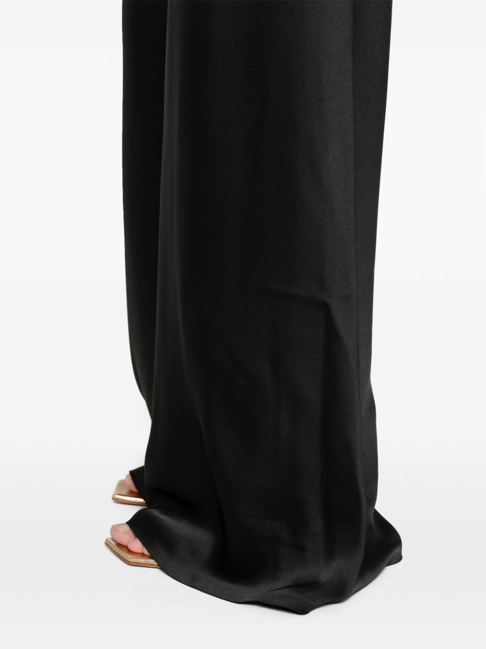 Shop Norma Kamali Bias Elephant Trousers In Black