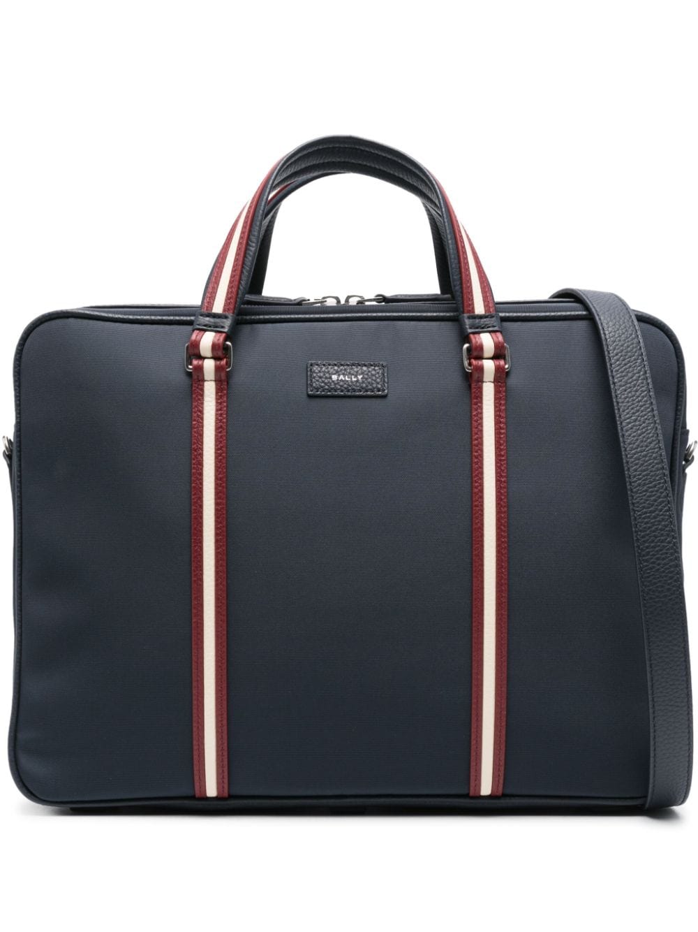 Code stripe-detailing briefcase