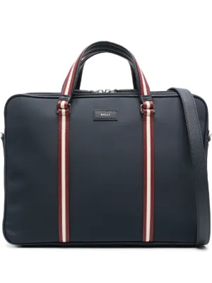 Bally ストライプ ビジネスバッグ | ブラック | FARFETCH JP