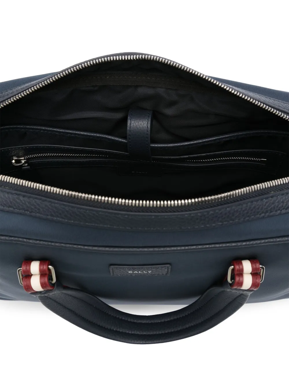 Bally Code Stripe-detailing Briefcase In Blue