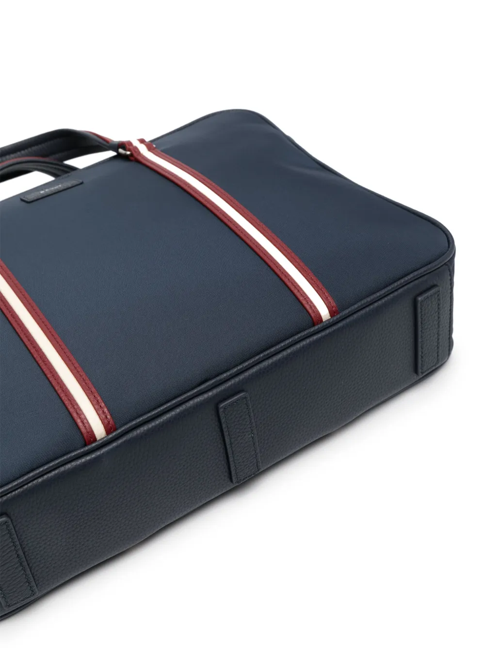 Bally Code Stripe-detailing Briefcase In Blue