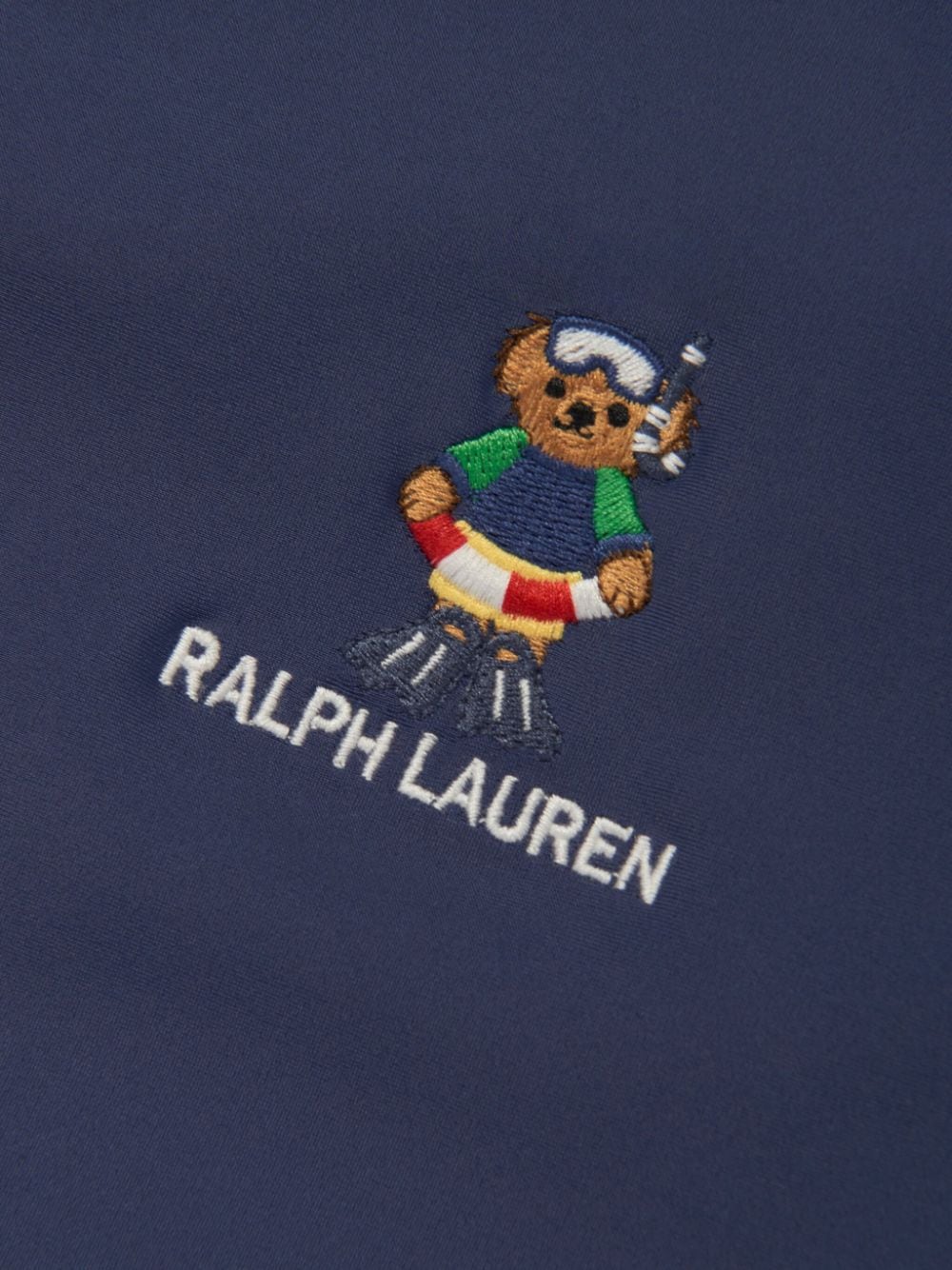 Shop Ralph Lauren Polo Bear Swim Long-sleeve T-shirt In Blue