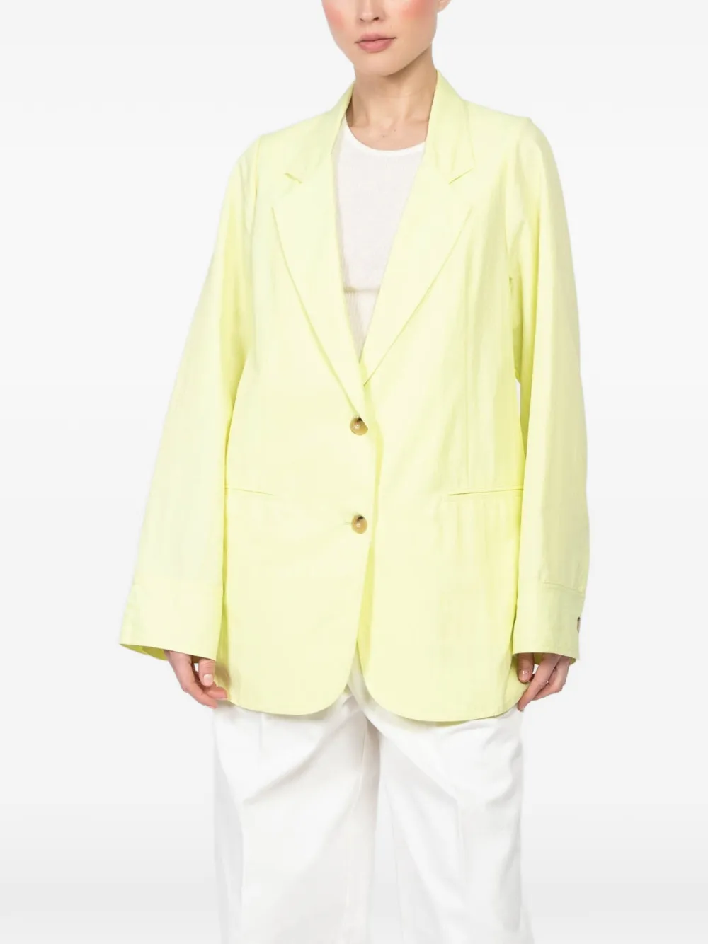 Forte Forte notched-lapel blazer - Yellow