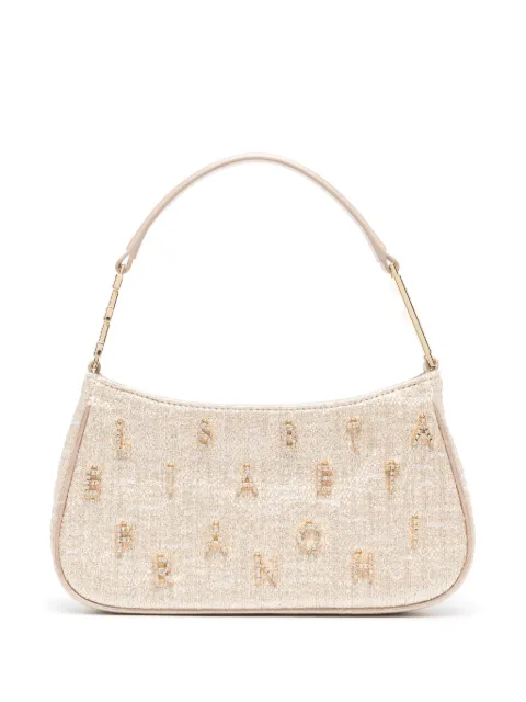 Elisabetta Franchi lurex tweed shoulder bag