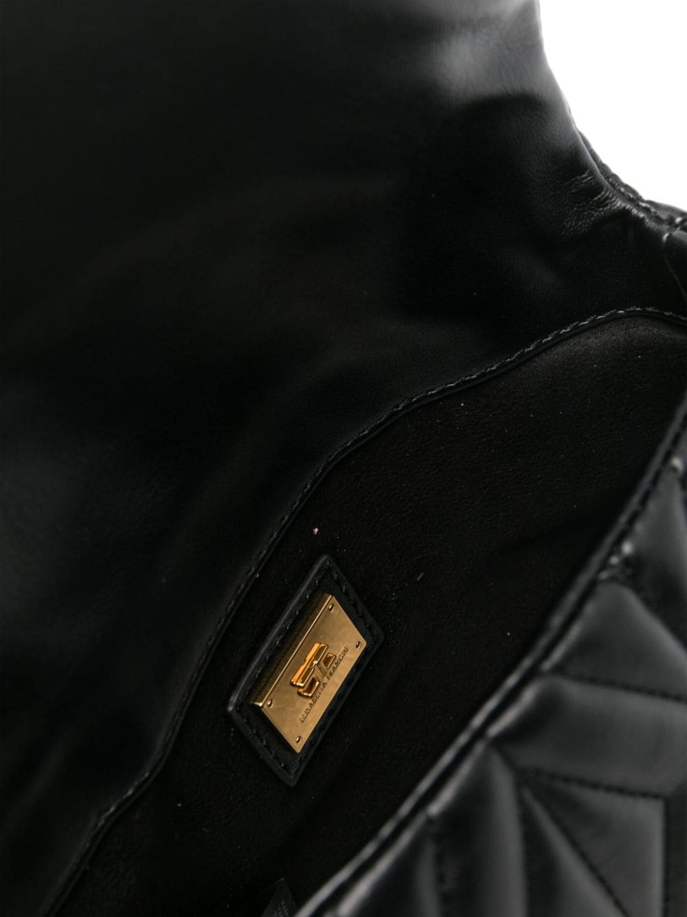 Shop Elisabetta Franchi Small Étoile Shoulder Bag In Black