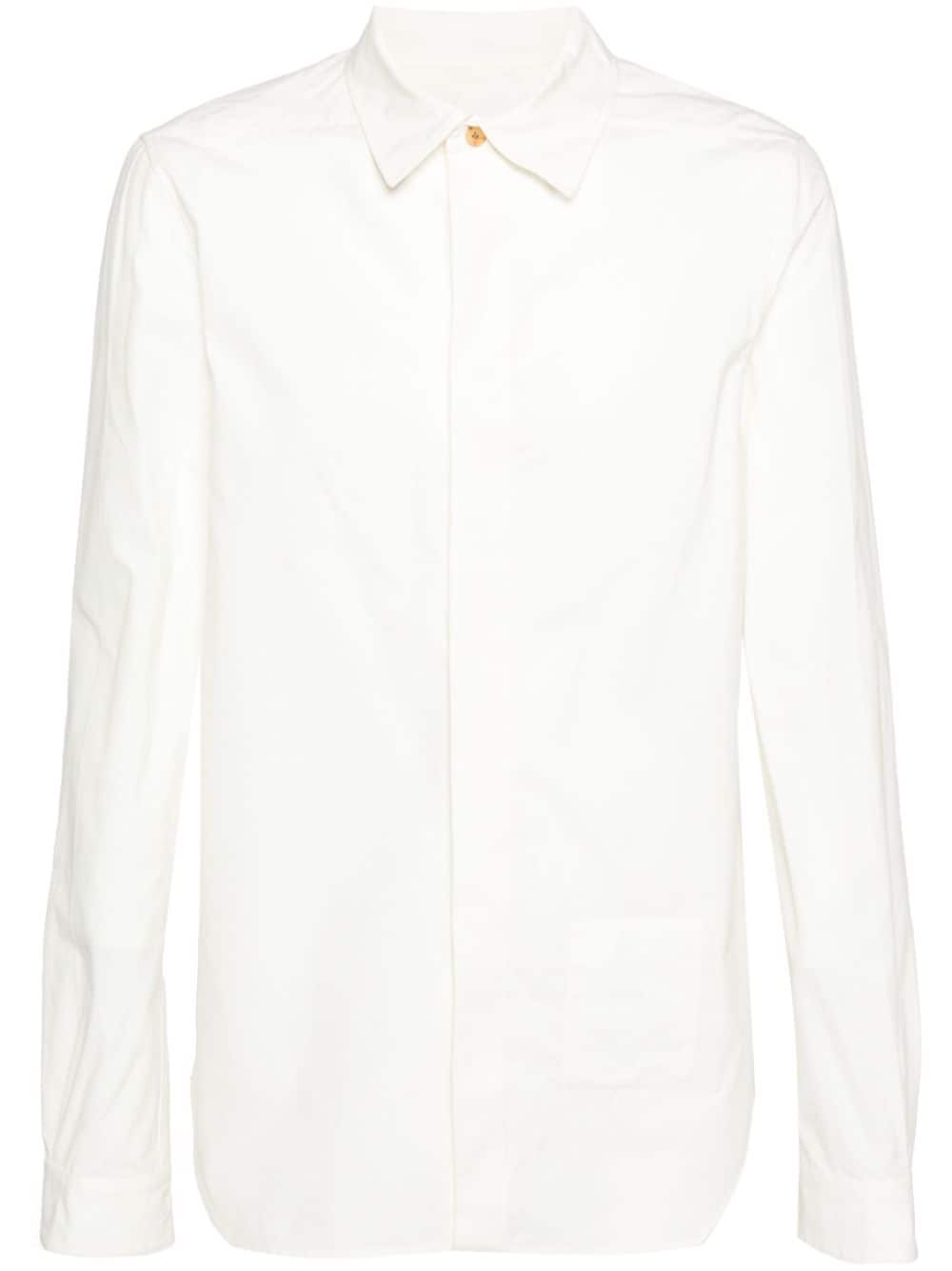 Rick Owens X Bonotto Office Cotton Shirt In White