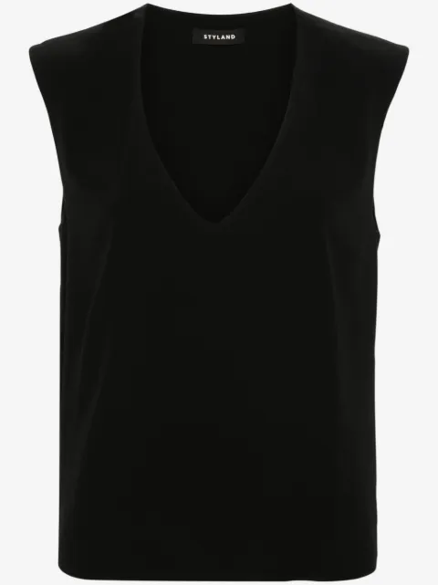 STYLAND sleeveless crepe blouse