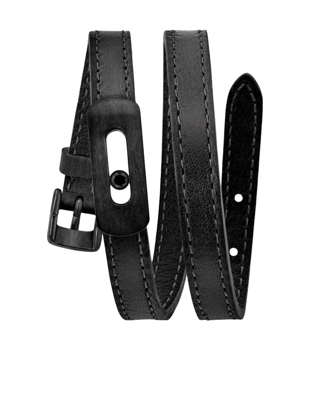 Messika My Move Leather Bracelet In Black