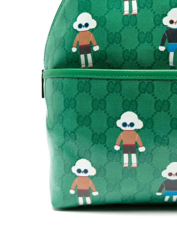 Gucci Kids dog print Backpack Green FARFETCH AE