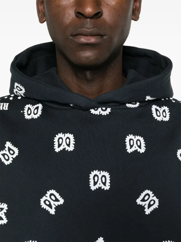 【関税込み】Rhude ブラック バンダナプリント フーディ RHUDE bandana-print Hoodie | Black | FARFETCH