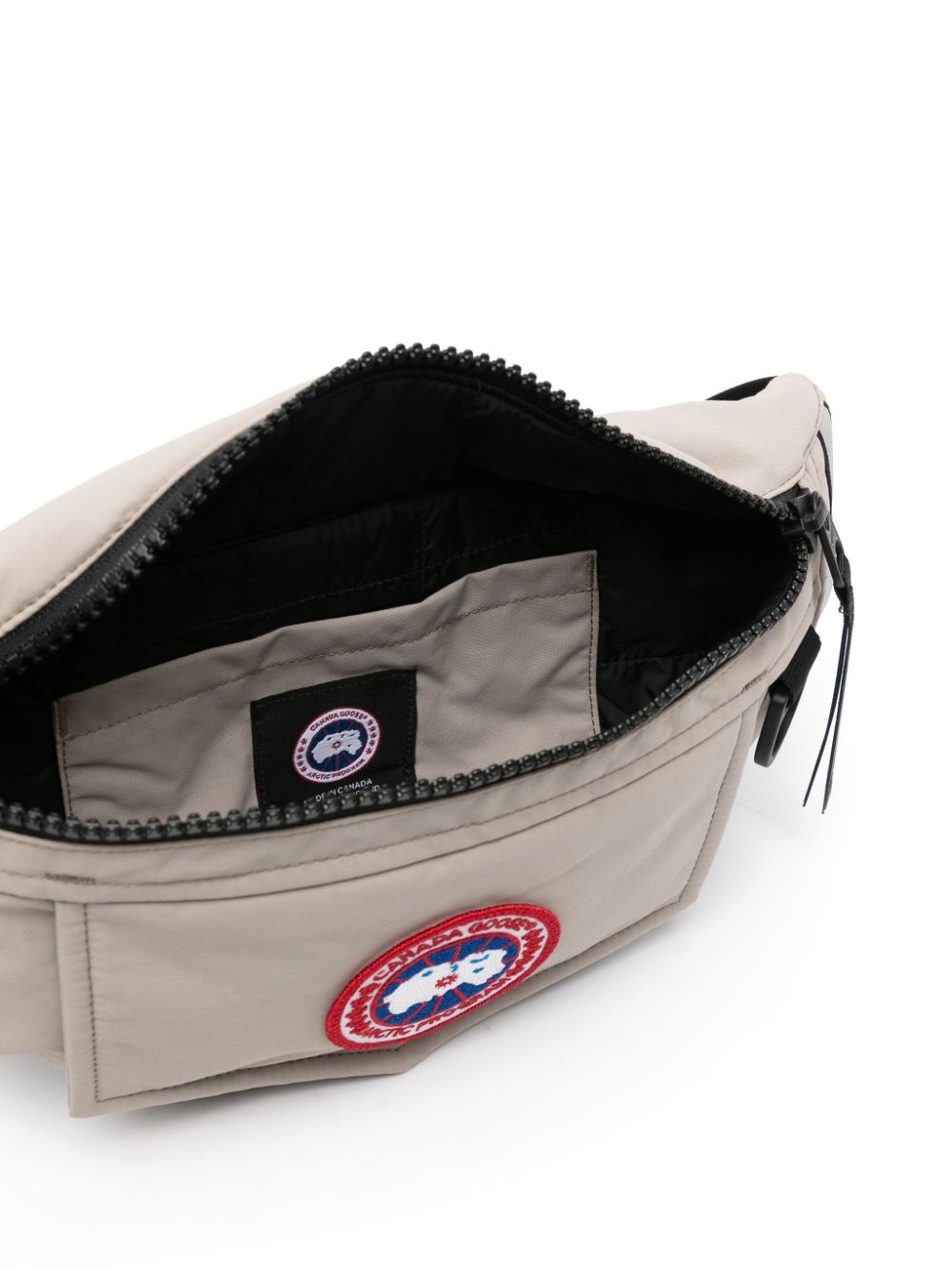 Shop Canada Goose Logo-patch Belt Bag In Neutrals