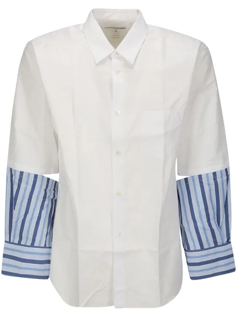 Comme Des Garçons Shirt قميص قطن مزين بخطوط