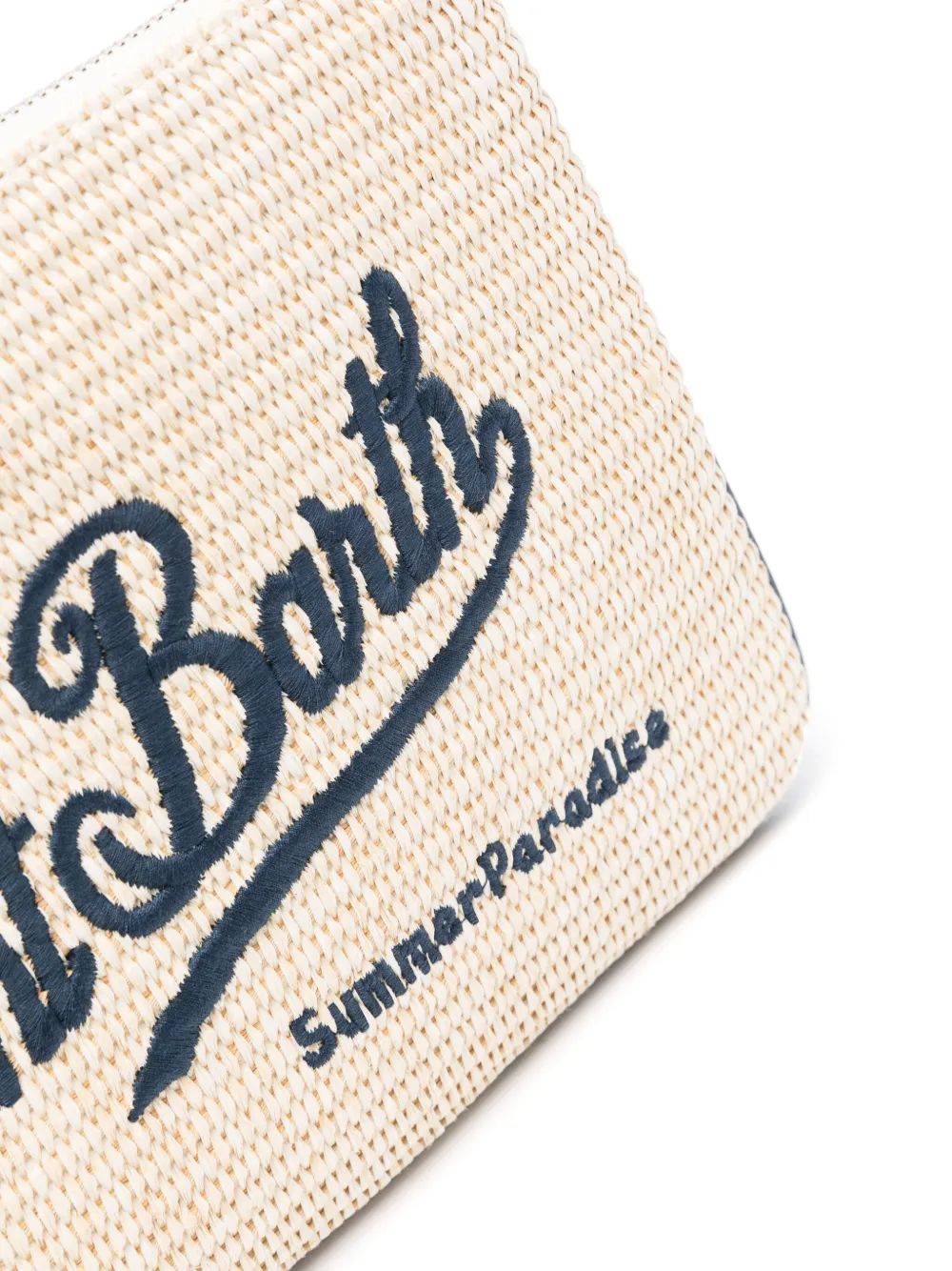 MC2 Saint Barth Parisienne rieten clutch Beige