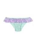 MC2 Saint Barth Kids ruffled foiled bikini bottoms - Green