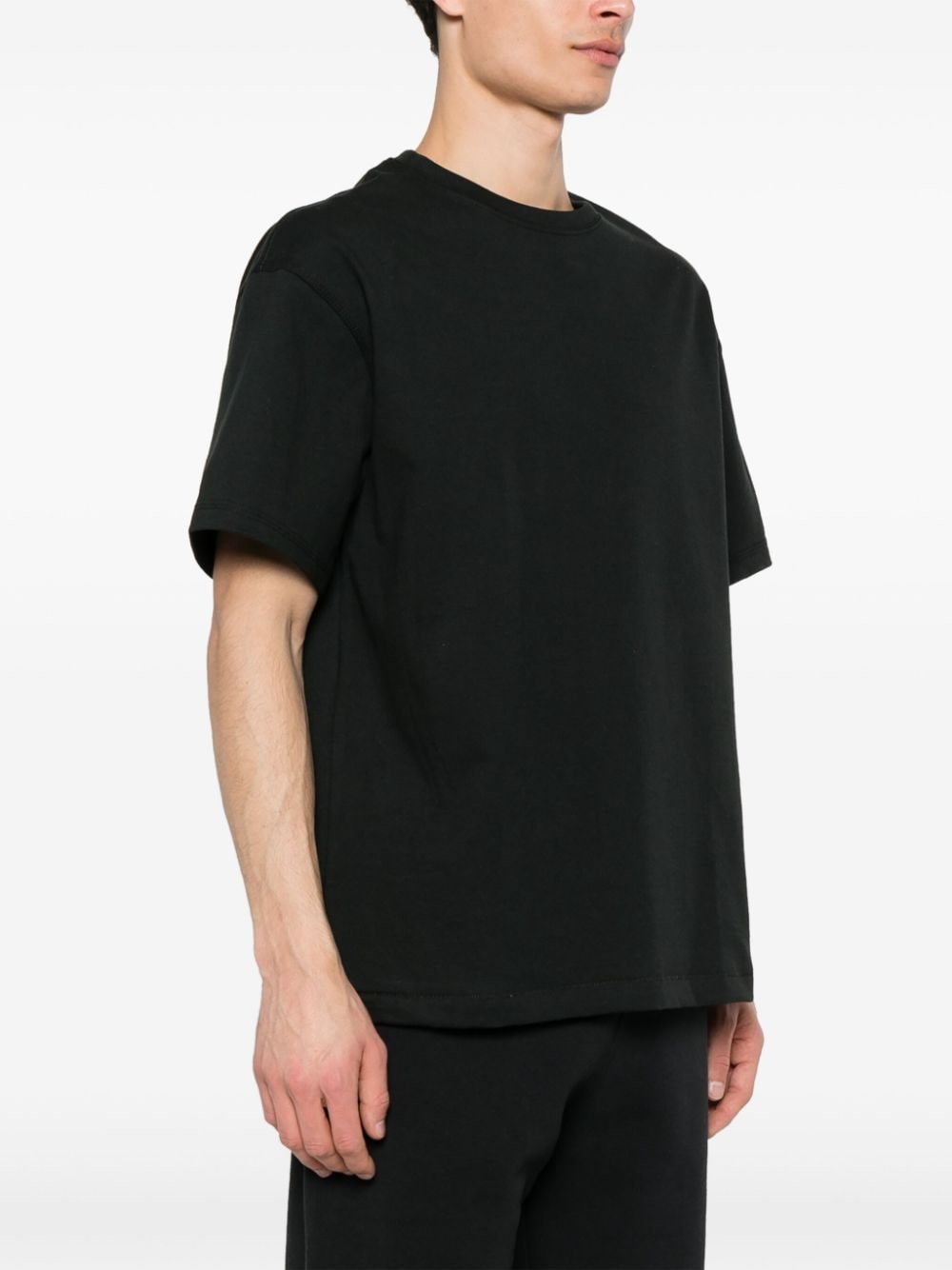 Shop Champion Logo-embroidered Cotton T-shirt In Black