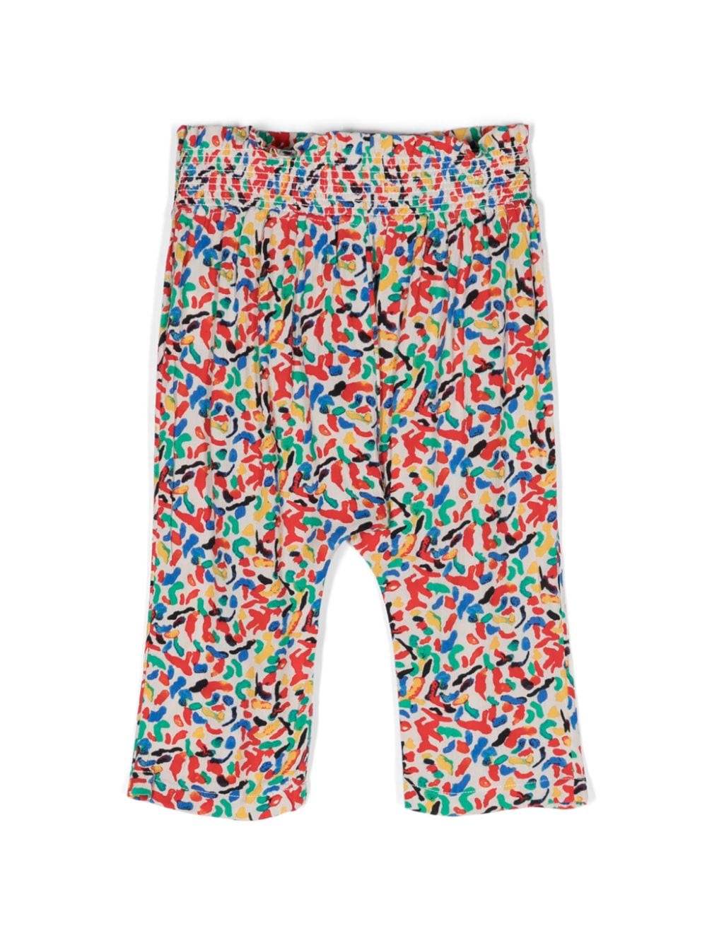 Bobo Choses Confetti-print shirred-waist trousers - Beige
