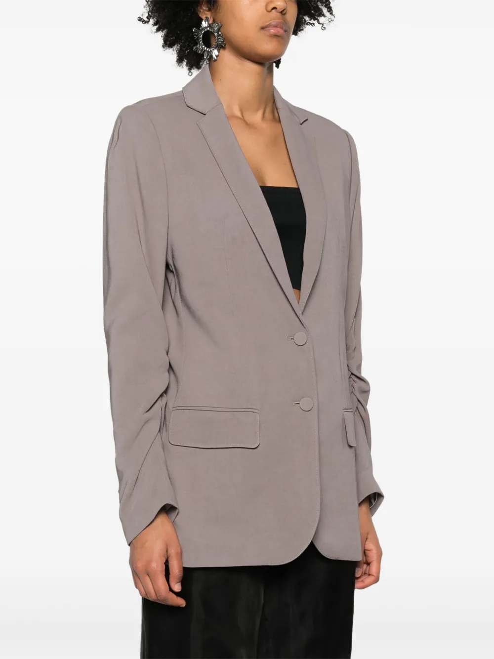 STYLAND Blazer met gesmockte mouwen Grijs