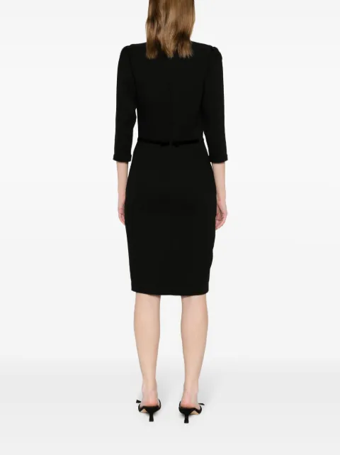 STYLAND velvet-detail midi dress T131A300288 - 3