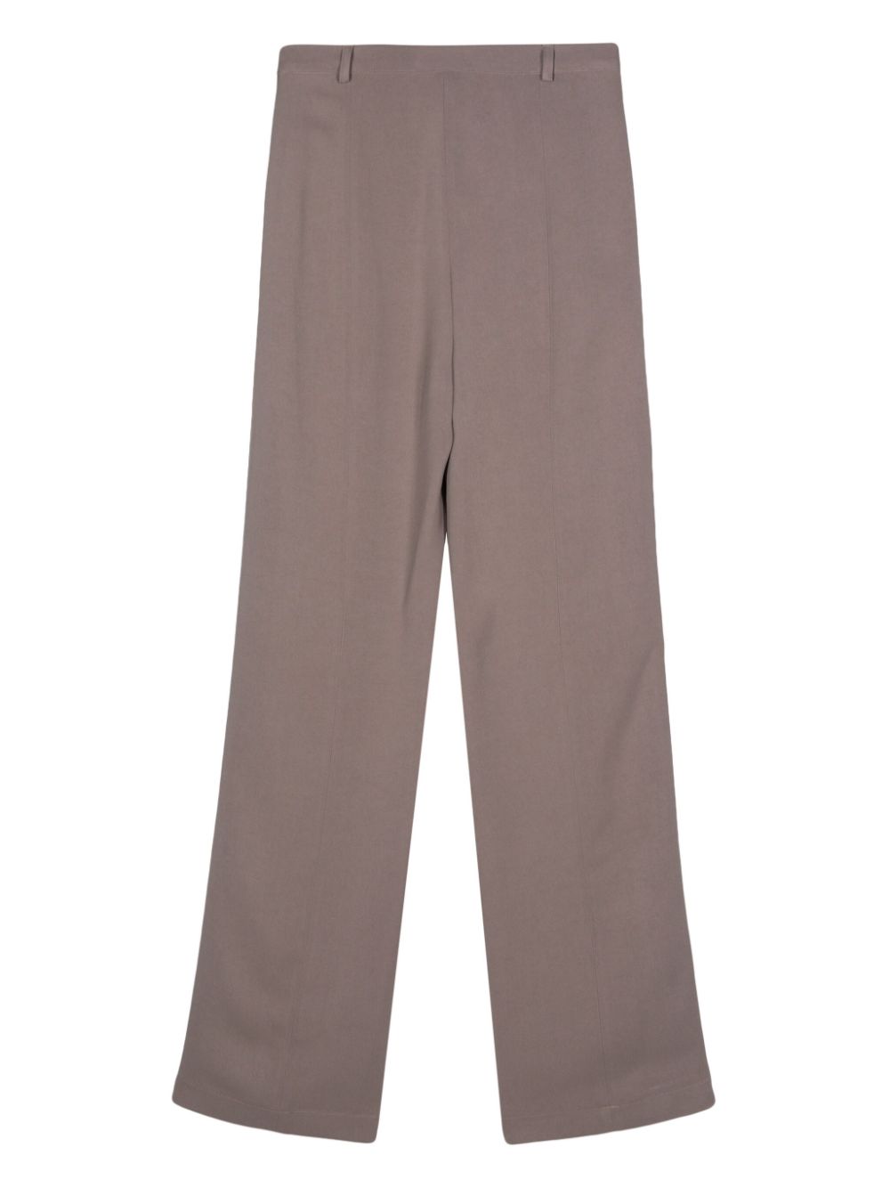 Shop Styland Grosgrain-trim Straight Trousers In Grey