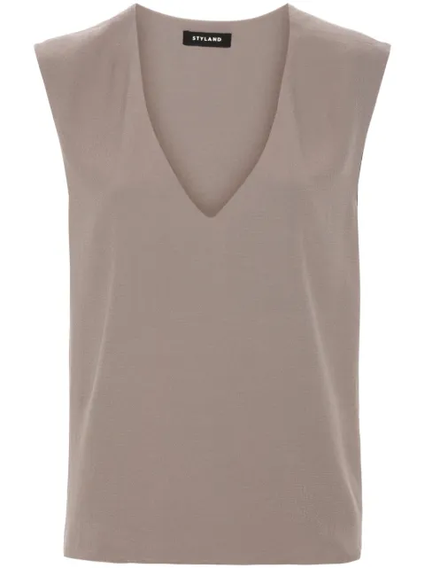STYLAND sleeveless crepe blouse