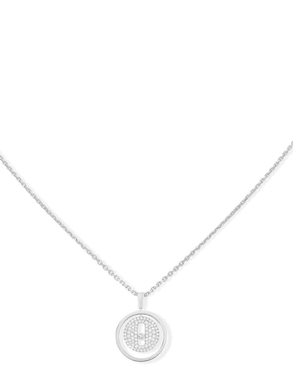 18kt white gold small Lucky Move diamond necklace