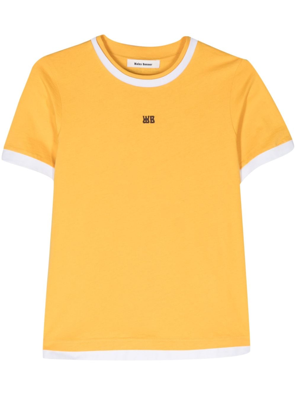 Wales Bonner Horizon T Organic Cotton T-shirt In Yellow