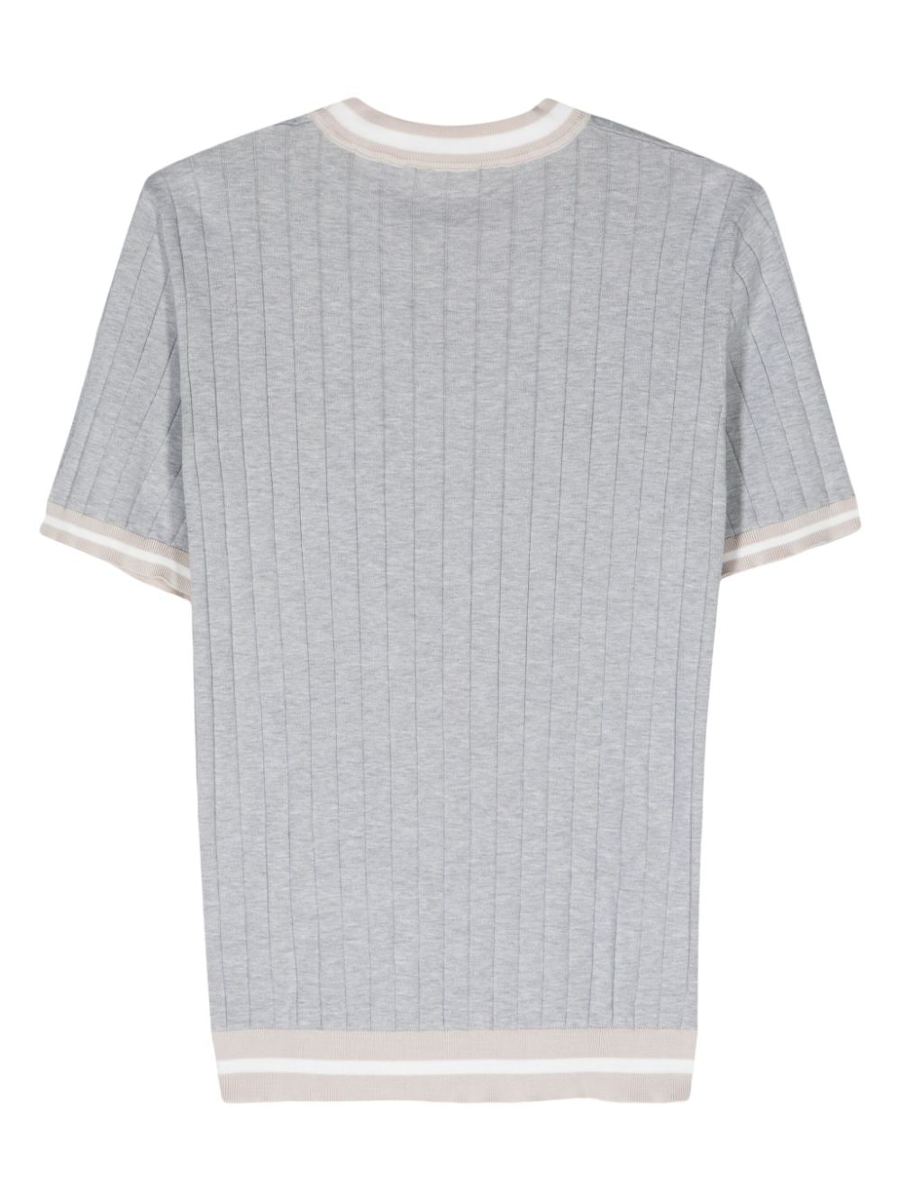 Shop Eleventy Ribbed-knit Cotton Jumper In Grey