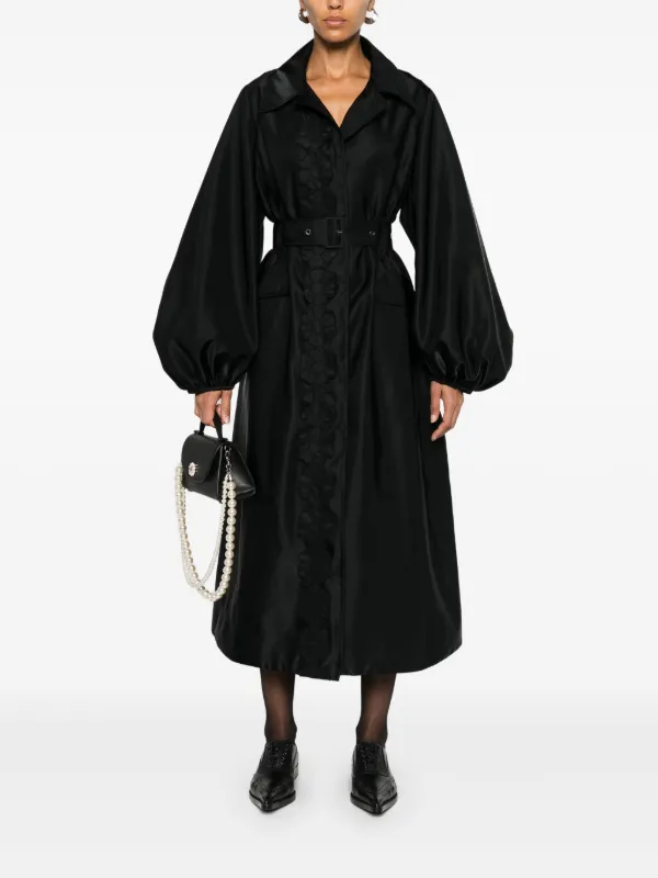 Cecilie Bahnsen Orah トレンチコート | ブラック | FARFETCH JP