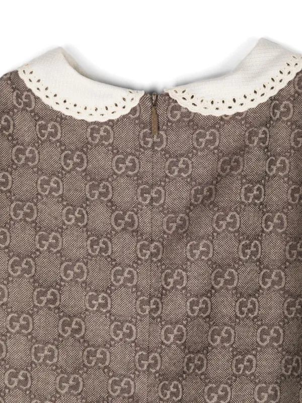 Gucci Kids GG ウールワンピース | ブラウン | FARFETCH JP